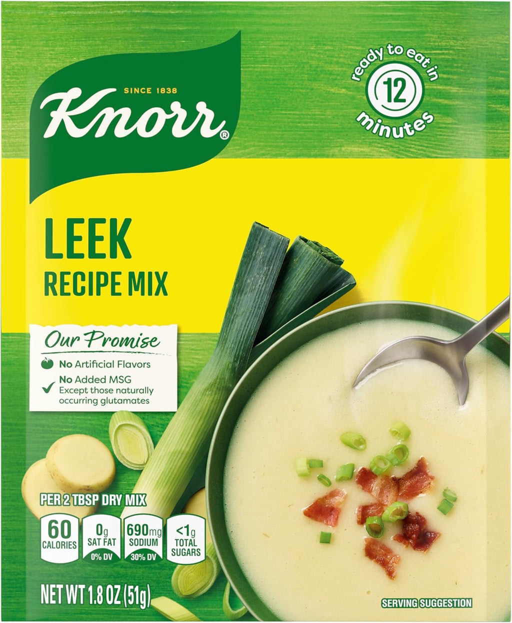 Knorr Soup Mix and Recipe Mix Leek For Soups, Sauces and Simple Meals No Artificial Flavors 1.8 oz