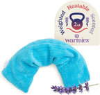 warmies Hot-Pak Microwavable Neck Wrap - Weighted Heating Pad for Neck - Lavender-Scented Rice Bag for Relaxation - Microwavable Heating Pad for Hot & Cold Therapy - Pack of 1, 19 in, 2 lb, Blue