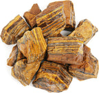 1.1lb Bulk Raw Tiger Eye Stone Rough Crystal-Natural Tiger Eye Raw Stones Crystal for Tumbling, Cabbing, Fountain Rocks, Decoration,Polishing, Wire Wrapping, Wicca & Reiki Crystal Healing