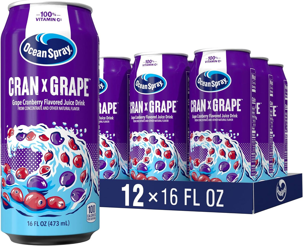 Ocean Spray® Cran-Grape™ Cranberry Grape Juice Drink, 16oz can (12 Pack)