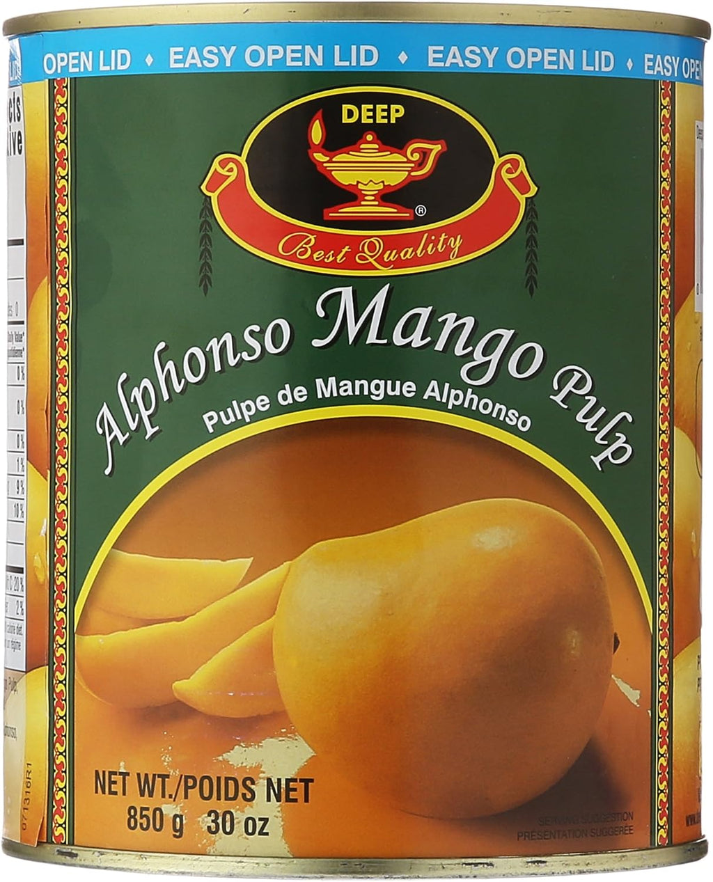 Deep, Alphonso Mango Pulp, 850 Grams(gm)