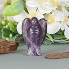 Amethyst Original Pocket Guardian Angel Healing Stone Crafts Figurine Gemstone Decoration 1.5 Inches