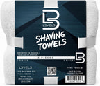 Level 3 Face Towels - Barber and Salon Hair Stylist White Cotton Cloth - Soft, Light and Absorbent