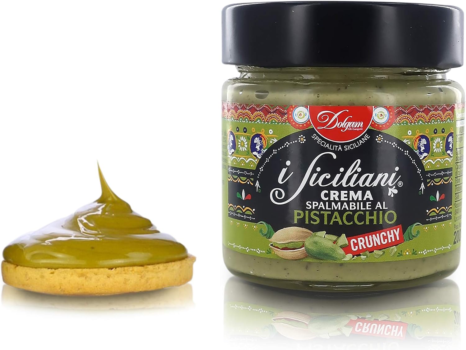 Crunchy Pistachio Spread, Made in Italy, 200g Jar