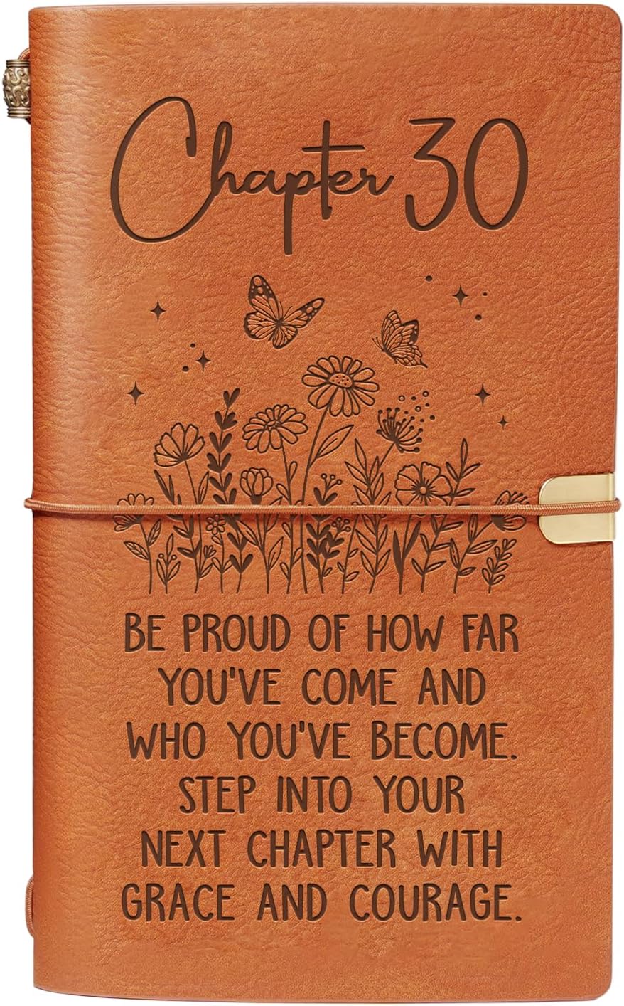 BeneCharm 30th Birthday Gifts for Women, Chapter 30 Journal Gift for Her, 1996 30th Birthday Gifts for Women, 30 Year Old Bday Gift for Friend, Sister, Wife, Mom, Turning 30 Notebook Present