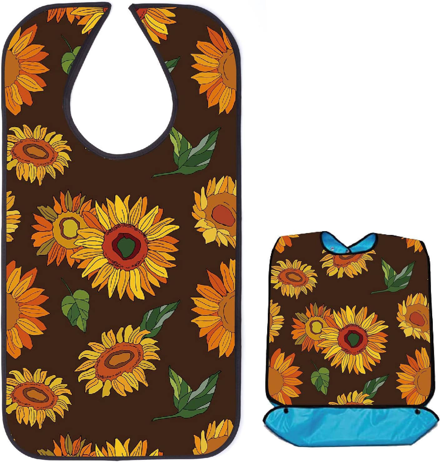CREATCABIN Classic Check Adult Bibs for Elderly Waterproof Washable Bib