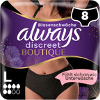 Always Discreet Boutique Women's Incontinence Pants 8 Pack, Large, Plus