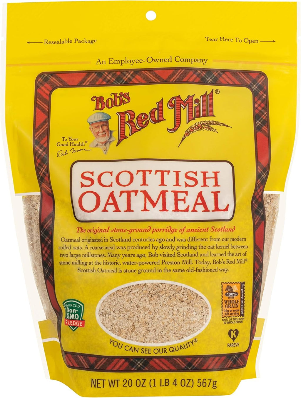 Bob's Red Mill Scottish Oatmeal, 20 oz, 2 pk