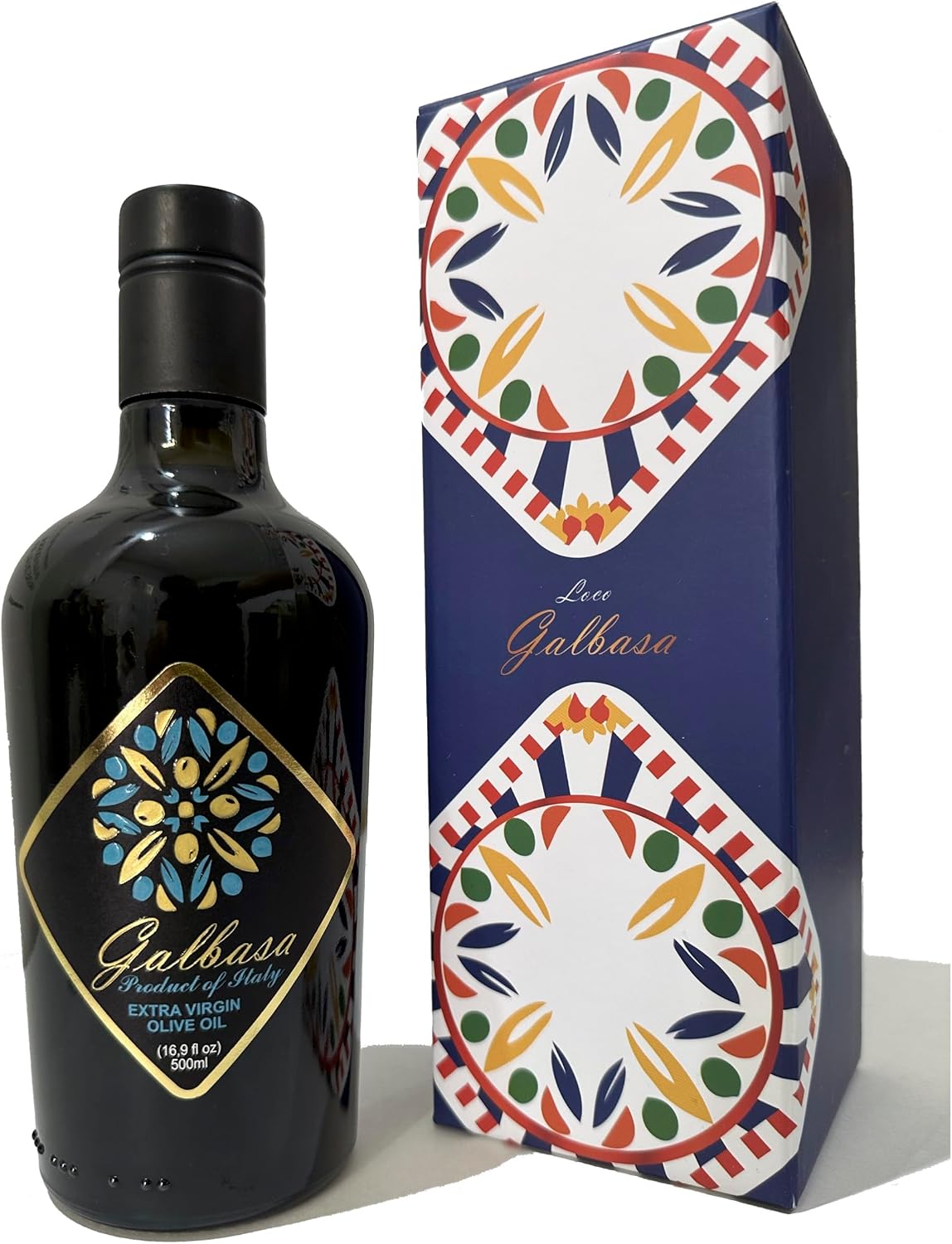 Galbasa - Organic Olive Oil from Sicily, Italy - Extra Virgin, First Cold Pressed, Early Harvest - Polyphenol Rich, Peppery Finish, No Pesticides - 16.9 fl oz