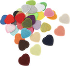 36pcs Heart Embroidered Iron-on Patches Small Fabric Applique for Clothing Repair DIY Craft Decoration