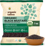 Organic Tattva Black Mustard Seed (7 oz/200 gm) - Organic Mustard Seeds for Cooking & Seasoning - Whole Spices with Natural Oils, Aroma & Flavor - Additives & Chemical Free - USDA Certified