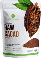Antler Farms - 100% Pure Organic Raw Cacao Powder, 40 servings, 200g - Vegan, Gluten Free, Cultivated Naturally in Amazon Rainforest, Certified USDA Organic