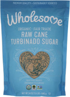 Wholesome Organic Raw Cane Turbinado 24oz, 1-Pack