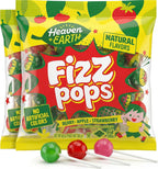 Heaven & Earth Berry, Apple, & Strawberry Fizz Pops (2 Pack - Approx. 76 Count) | All Natural Candy | Kosher | No Artificial Colors | Fun Fizzy Center | Bulk Pack for Parties & Goodie Bags
