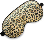 Sleep Mask, Silk Eye Mask for Sleeping with Adjustable Strap, Blindfold Eyeshade for Men & Women, Comfortable & Soft Eye Cover Eyeshade for Night Sleep (Leopard)