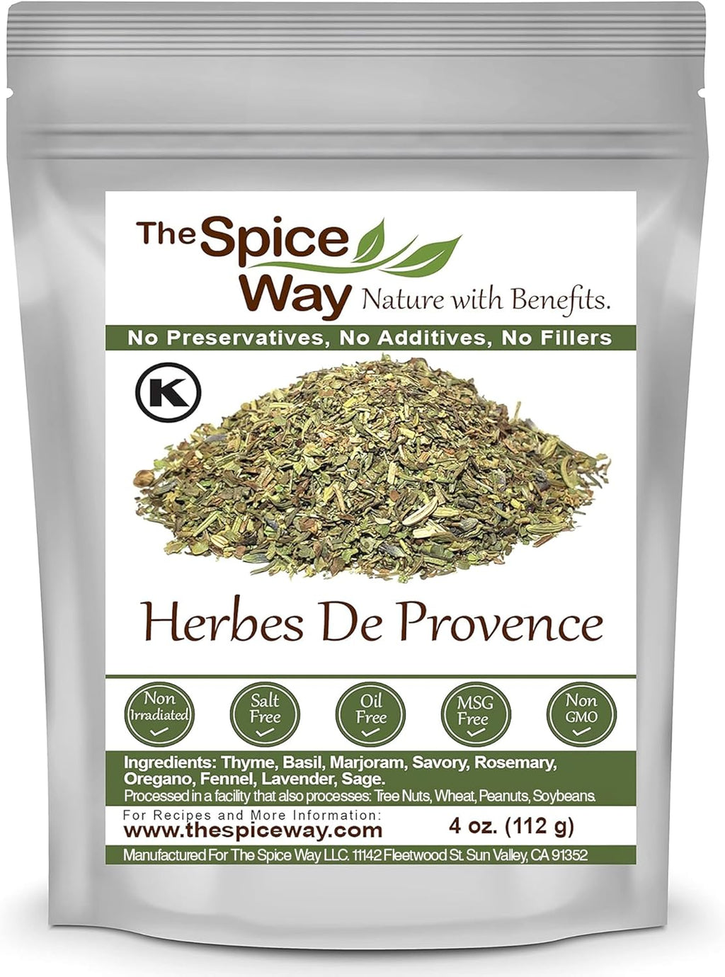 The Spice Way Herbes De Provence - | 4oz | fresh herbs and spice seasoning