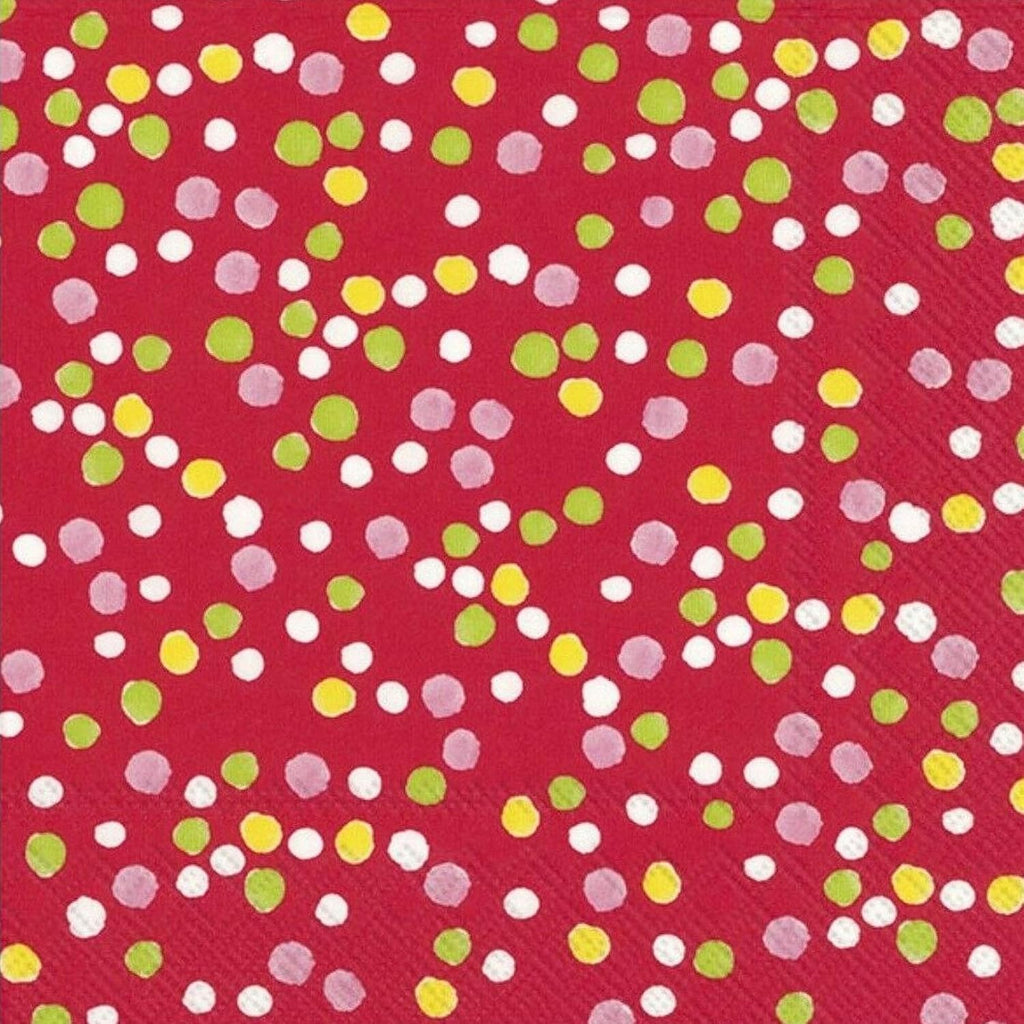 IHR 20 Luxury Paper Luncheon Napkins- Dolly (Red)