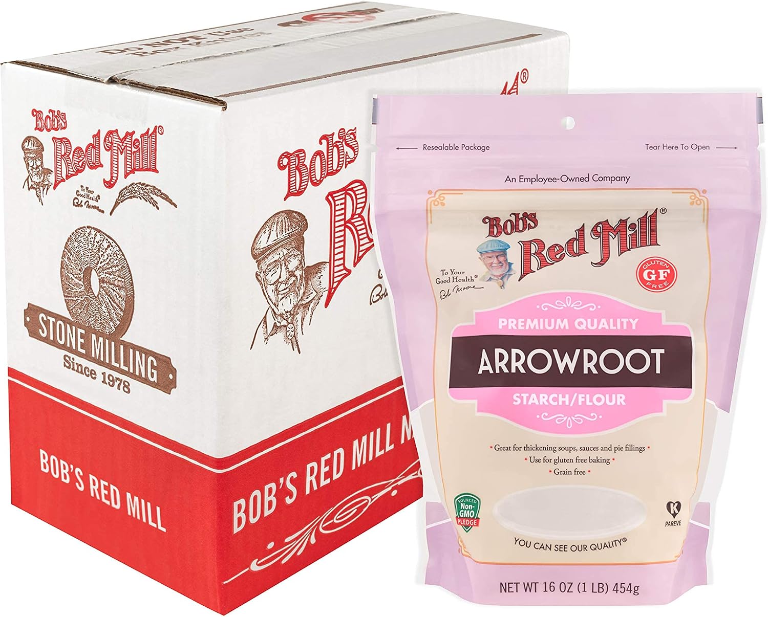 Bob's Red Mill Arrowroot Starch, 16oz (Pack of 4) - Non GMO, Vegan, Paleo Friendly, Kosher