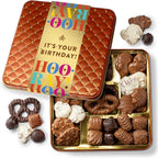 Birthday Food Gift Basket, Happy Birthday Chocolate, Birthday Gift Box, Food Birthday Gifts for Women and Men, Birthday Treats, Prime Snack Gift Arrangements, Bonnie and Pop