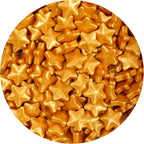 Gold Star Sprinkles Candy 4.4 oz, Star Sprinkles Edible For Cake Decorating, Baking, Ice Cream & More, The Hampton Candy Company