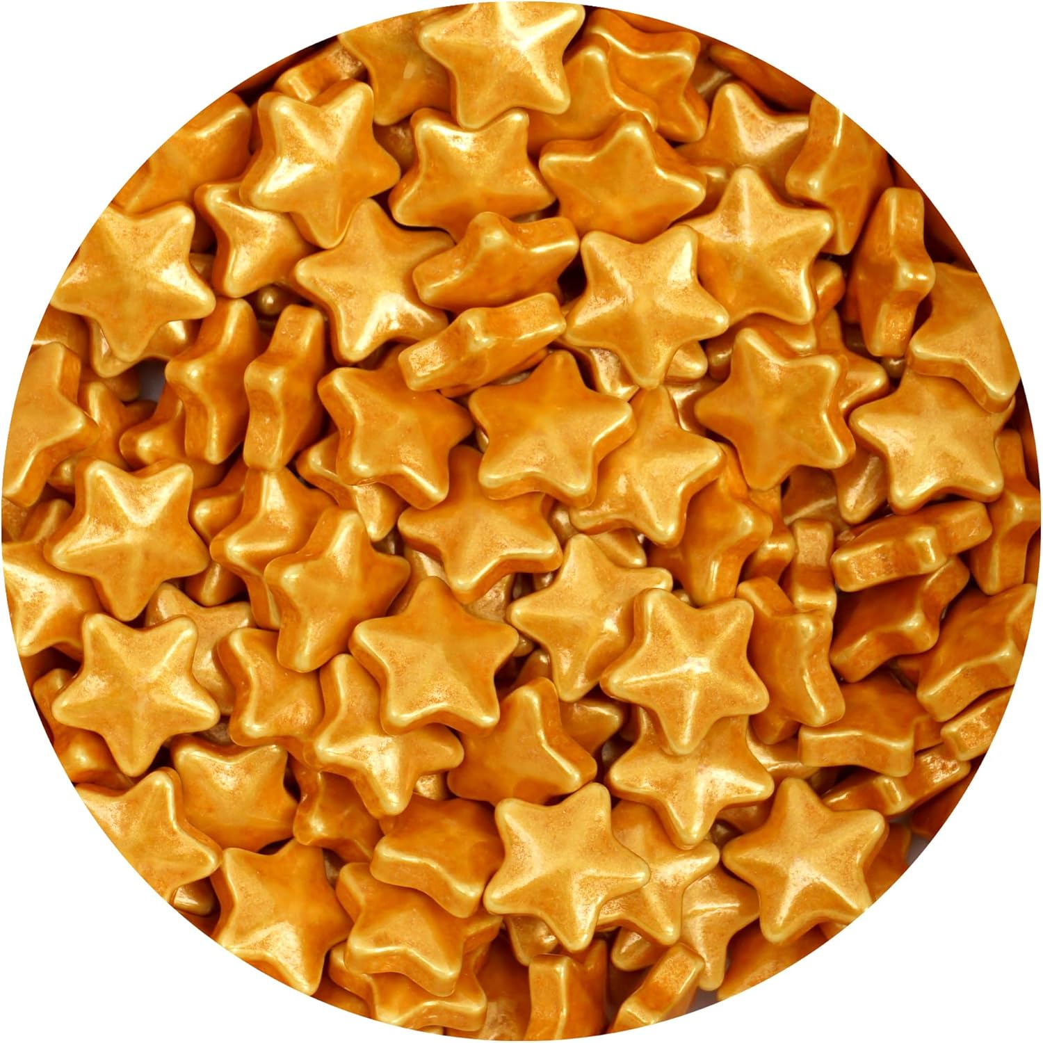 Gold Star Sprinkles Candy 4.4 oz, Star Sprinkles Edible For Cake Decorating, Baking, Ice Cream & More, The Hampton Candy Company