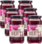 Pickerfresh Pickled Beets | Crinkle Cut Sliced Beetroot | Simple Natural Ingredients | Non-GMO, No Artificial Color & No Preservatives | 16 oz (6 Pack)