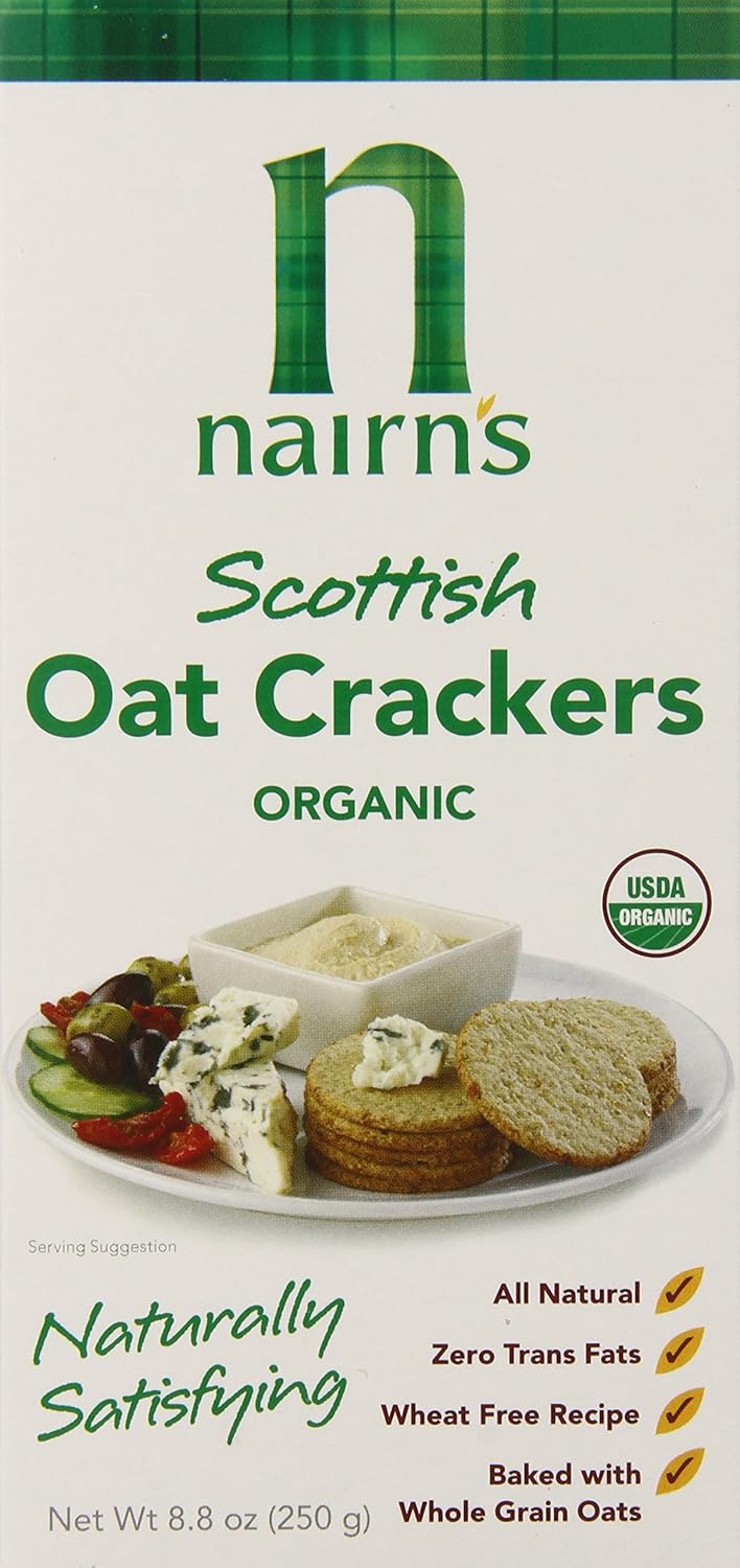 Nairn's Organic Oatcake Crackers (Green Box), 8.8-Ounce Boxes (Pack of 6)