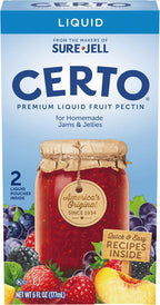 Certo Premium Liquid Fruit Pectin (4 ct Pack, 8 Total 3 fl oz Pouches)