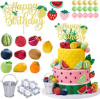 35PCS Fruit Cake Topper Fruit Cake Decoration for Baby Shower Party Supplies