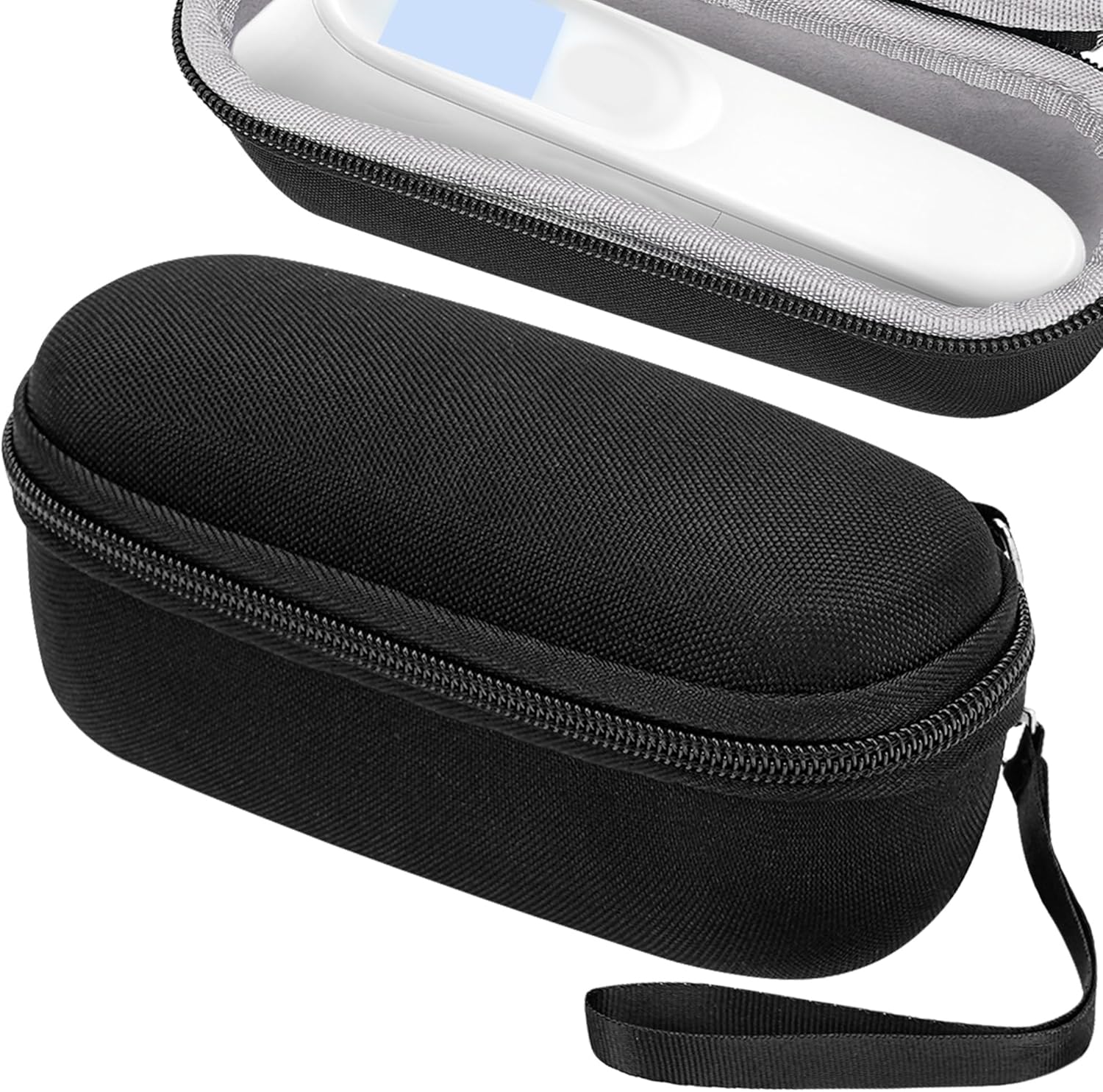 Thermometer Protective Case Compatible with Braun ThermoScan 7 / iProven Pro Series, Constant Temperature Storage Box with Probe Cover, Portable Travel Organizer (Black)