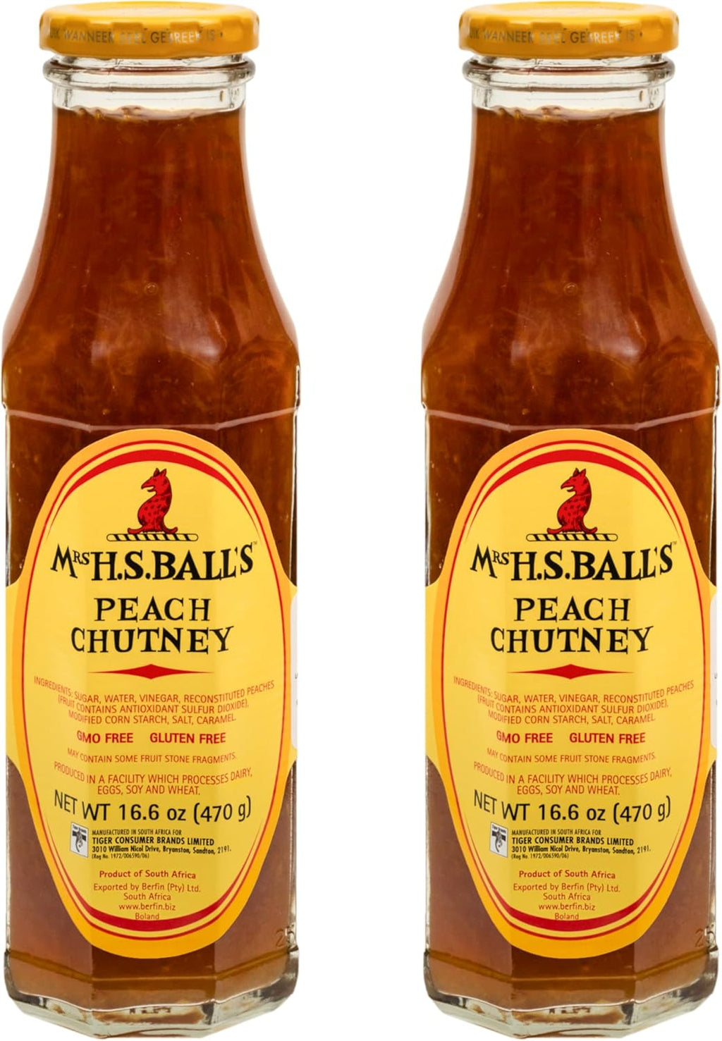 Mrs Balls Peach Chutney (2 x 470g Pack)