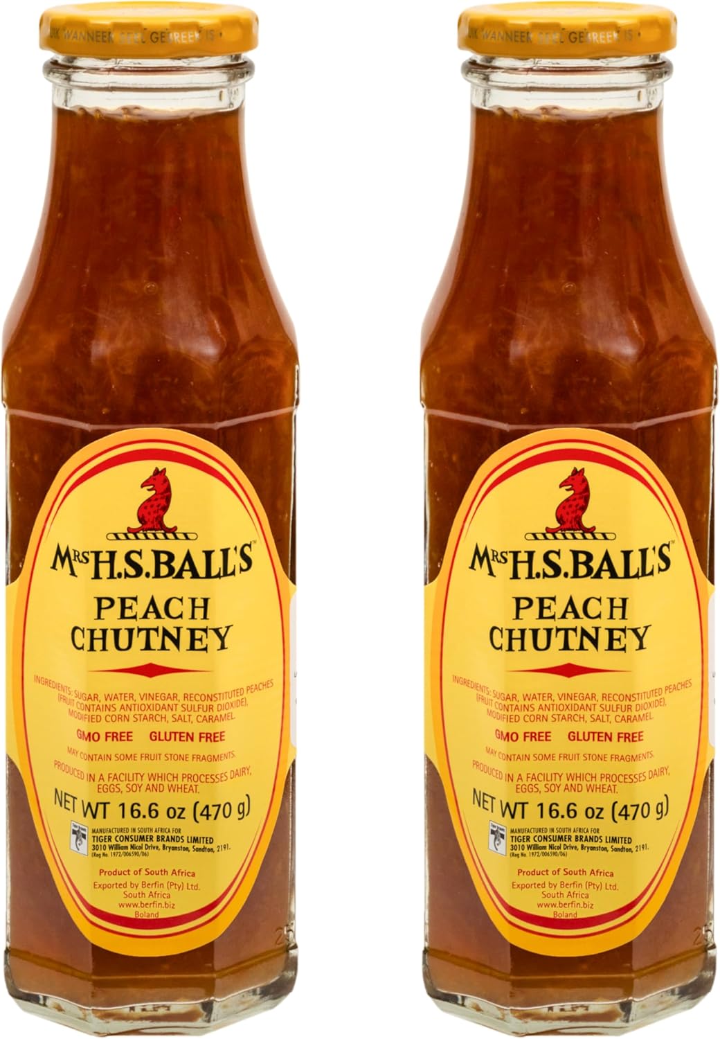 Mrs Balls Peach Chutney (2 x 470g Pack)