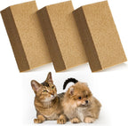 Pet Hair Remover Sponge Cat and Dog Hair Sponge Rubber Pet Fur Lifter Removal Tool, Remove from Furniture, Carpet, Bedding, Clothing, 6.26 x 3.28 x 1.89 Inch (Khaki,3 Pack)
