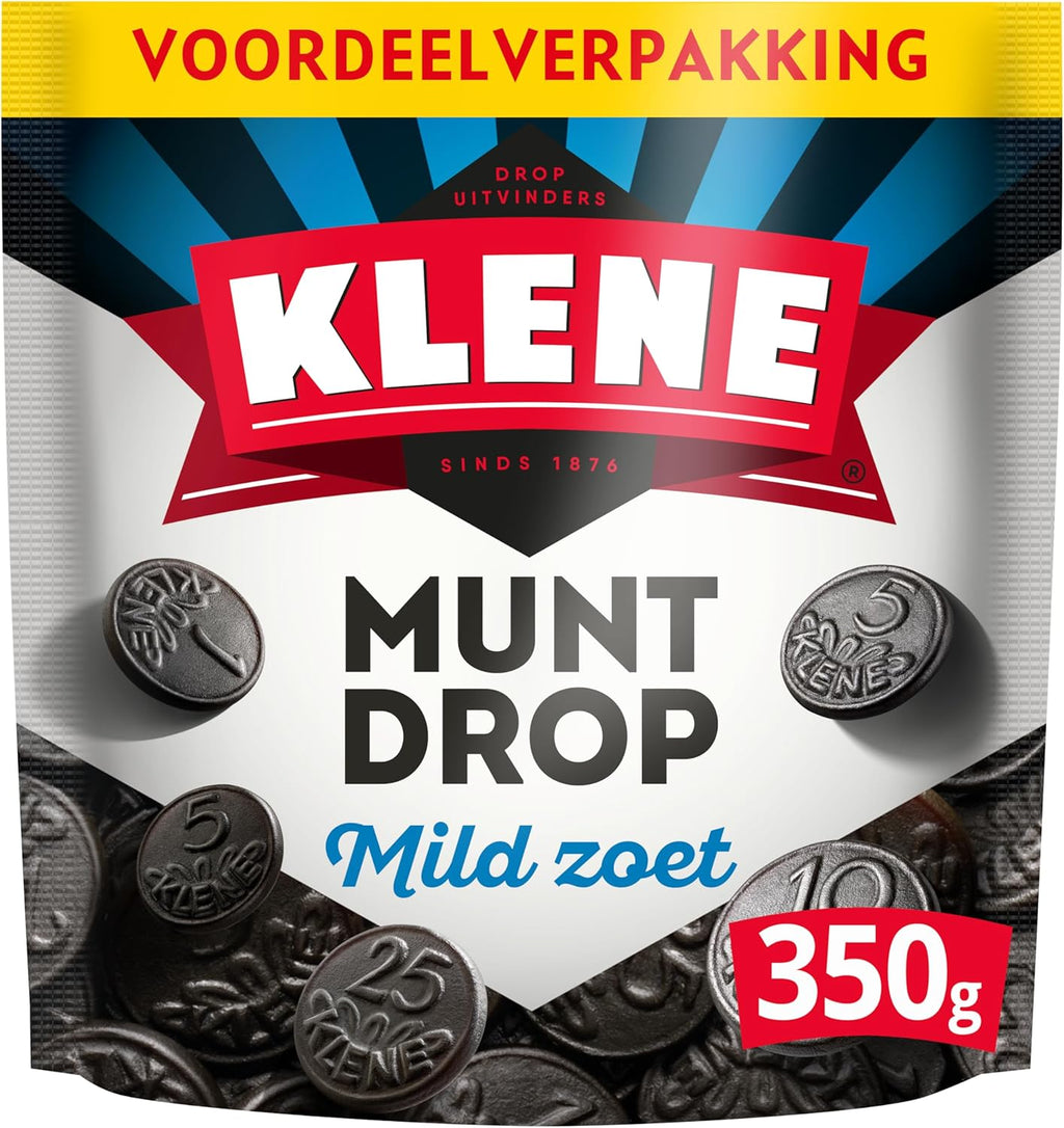 Klene Muntdrop I Semisoft mildly Sweet Coin shaped Licorice Candy I 350g 12.3 ounce