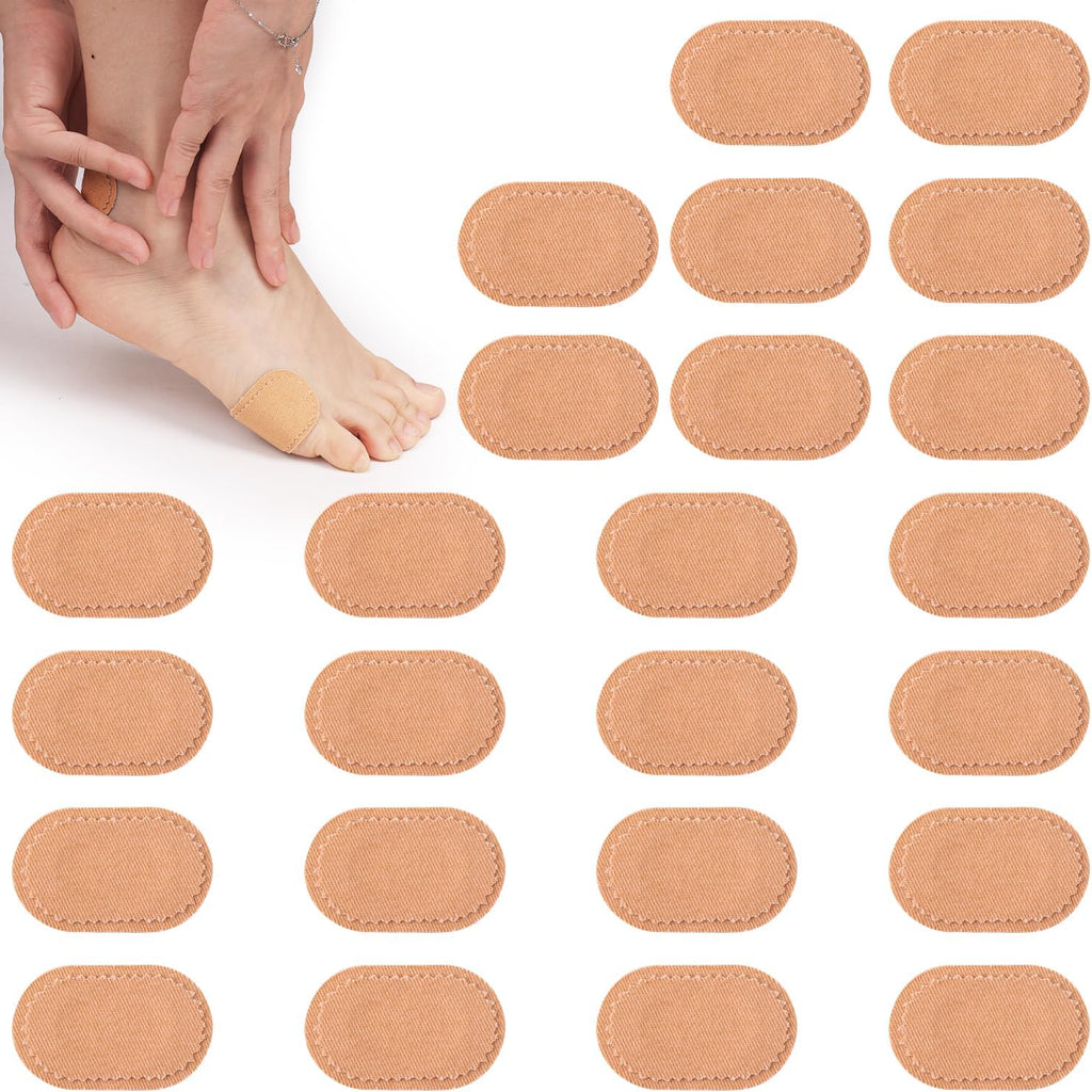 24pcs Toe Cushion Protectors Patches, Comfortable Adhesive Pads Lessen Pain Friction Adhesive Tape Anti-Slip Waterproof Foot Cushions Corn Remover Guards for Women Men Feet