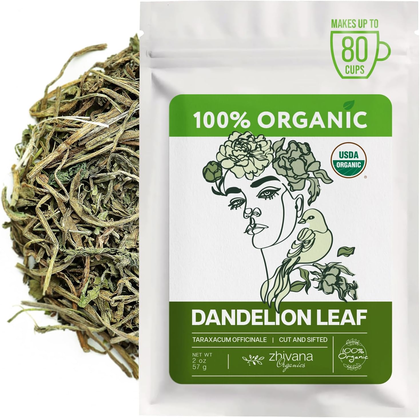 Organic Dandelion Leaf Tea (2 oz.) – Dandelion Leaves – Diente de Leon Organico Hierba - Traditionally Used to Supports Water Balance & Everyday Comfort