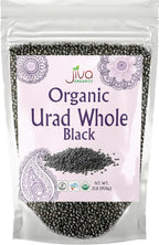 Jiva Organics Organic Urad Whole 2LB Bag - Black Gram Dal, Urad Dal Whole - Non-GMO, Gluten Free