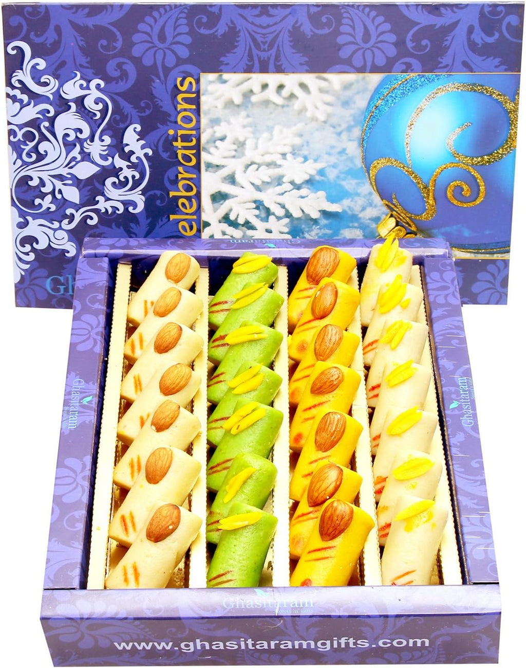 Ghasitaram Gifts Indian Sweets - Sugar-free Sweets Rolls (800gm)