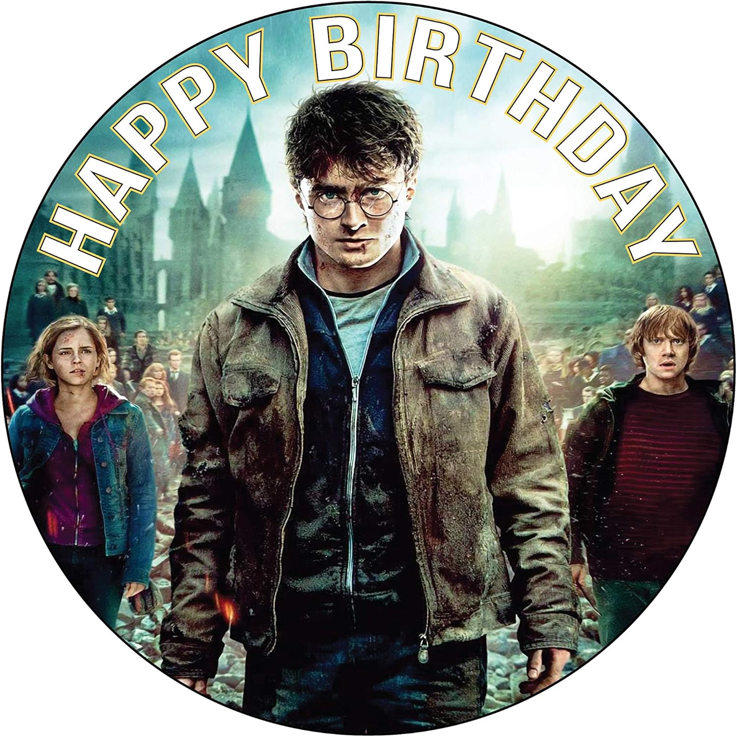 7.5 Inch Edible Cake Toppers – Wizarding Friends Birthday Party Collection of Edible Cake Decorations