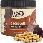 Nutty Novelties Chocolate Peanut Butter - High Protein, Healthy Peanut Butter - All-Natural Peanuts Free of Cholesterol, Preservatives & Salt - 100% Vegan - 15 Ounces