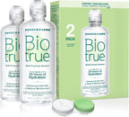 Biotrue Contact Solution, Multi-Purpose with Lens Case, Cleans, Conditions, Hydrates, Disinfects, Removes Protein, Dirt & Debris, Contact Lens Cleaner & Storage, 10 Fl Oz (Pack of 2)