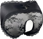 Femboy Sissy Black Mens Pouch Panties Men's Hipster Panty Lace Bikini Briefs Lingerie Underwear For Men-Manties