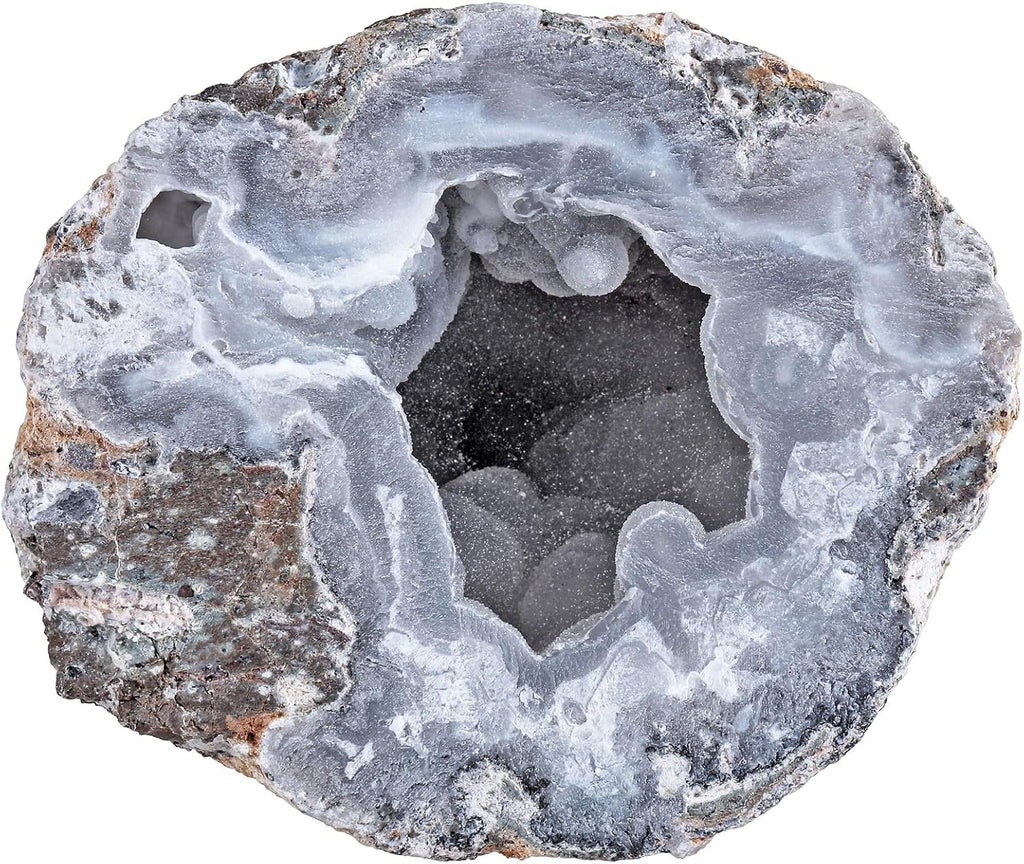 Rockcloud Natural Druzy Agate Geode Mineral Irregular Quartz Crystal Cluster Collection Specimen for Home Decor, 0.22-0.44 lb