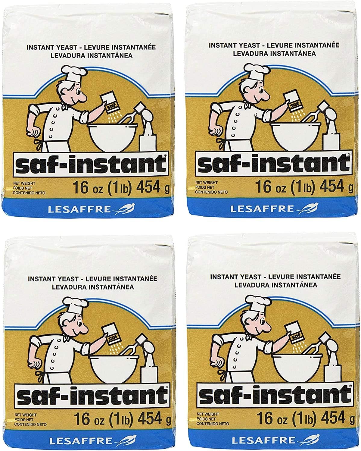 SAF LeSaffre Instant Yeast, yTpoVo Gold, 4 Pound