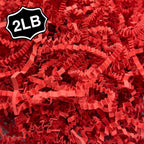 2LB Crinkle Cut Paper Shred Filler for Bag Gift Box Basket Confetti Paper Shreded Stuffing Decoration for Valentine's Day(Red)