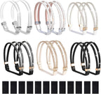 6 Pairs Shoe Straps for Heels, Adjustable Elastic Ankle Straps for High Heel Shoes and Sandals, Anti Loose Replacement Bands for Women, Secure Fit for Daily Wear, Office Weddings and Parties