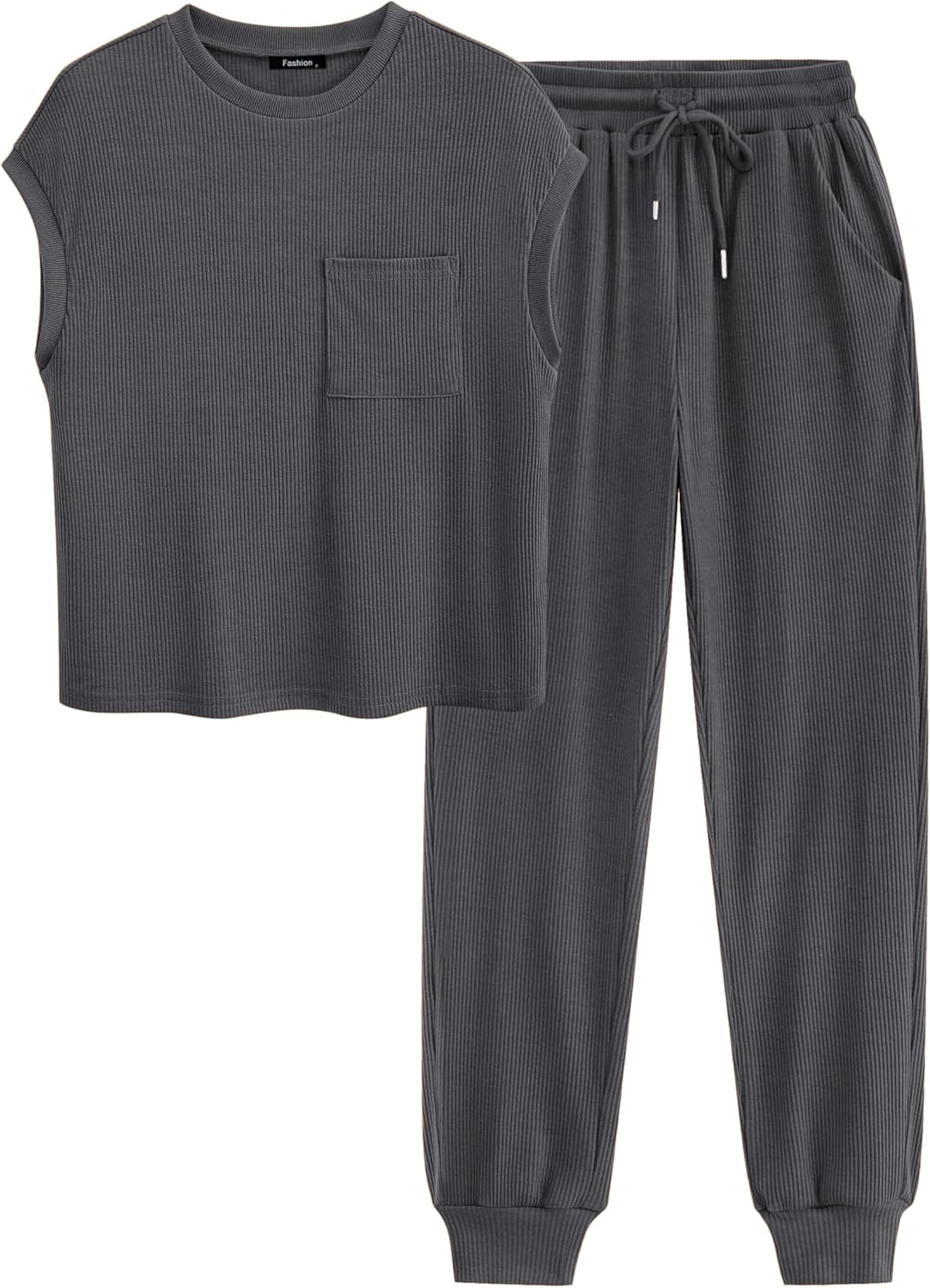 BTFBM Women's Two Piece Tracksuit Outfits Summer Short Sleeve Tops Long Pants Jogger Lounge Matching Sets Sweatsuit