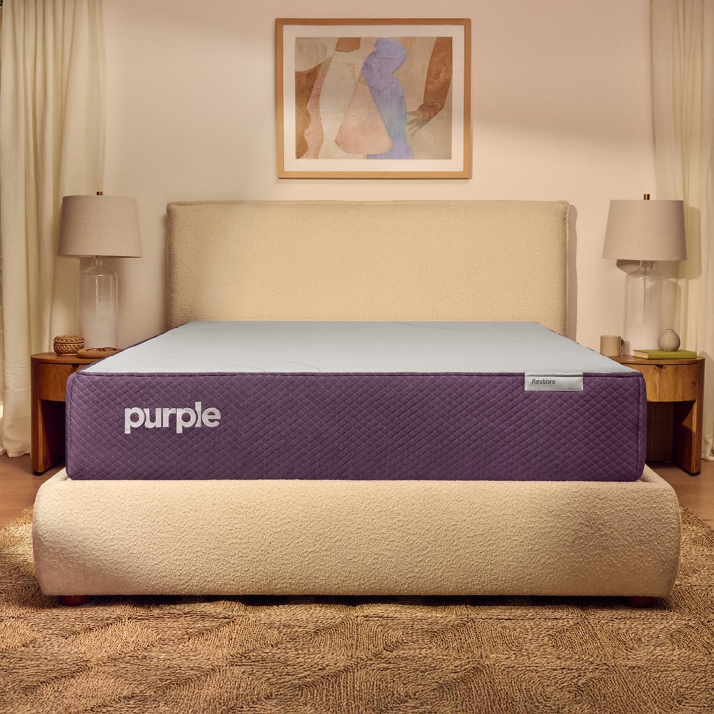 Purple Restore Mattress (Soft) – Queen, GelFlex Grid, Better Than Memory Foam, Temperature Neutral, Responsiveness, Breathability, Made in USA