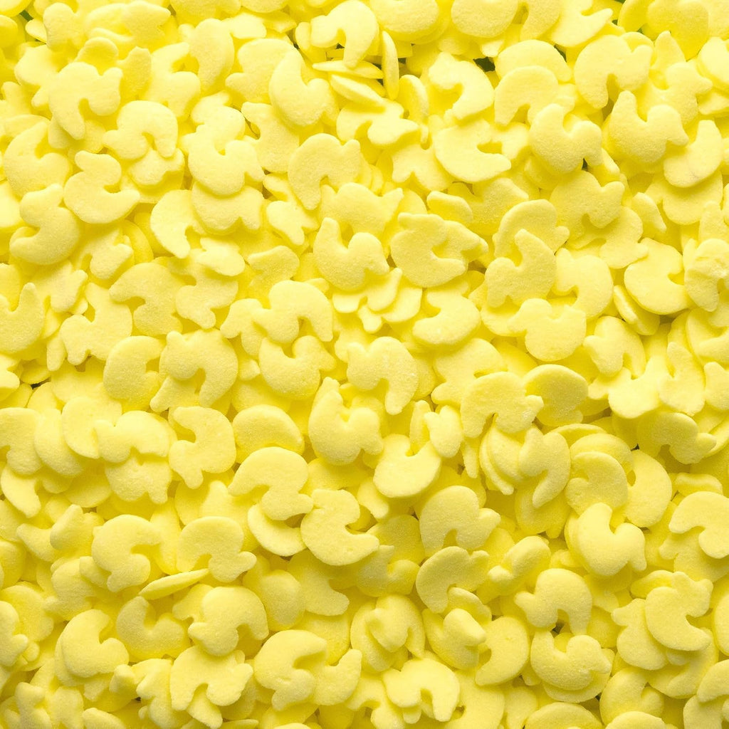 Oasis Supply Baby Shower Sprinkles & Sugar Shapes – Edible Decorations for Cakes, Cupcakes, and Cookies – Gender Reveal, Boy, Girl, and Neutral Party Baking Decorations - Yellow Rubber Ducks