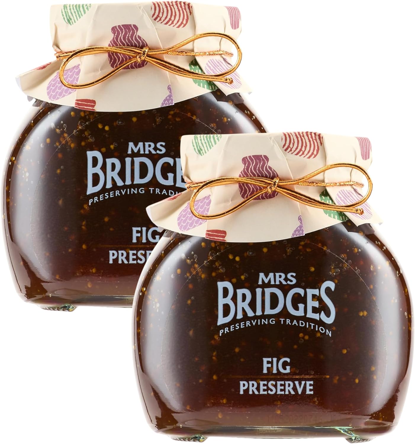 Mrs Bridges Fig Preserve, Made in Scotland, 12oz Jar (Pack of 2)
